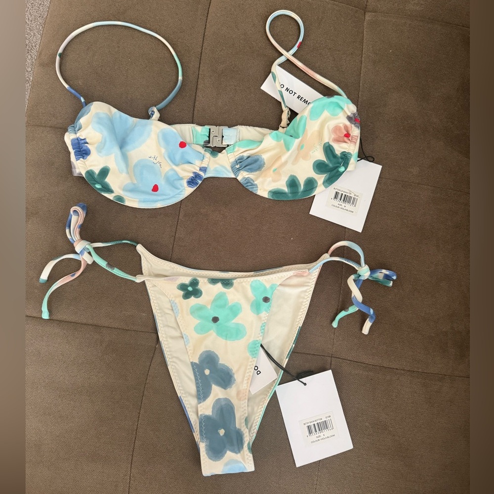 With Jean Bikini Top & Bottom